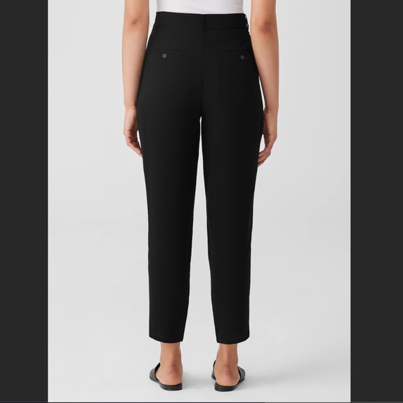 NWT- Eileen Fisher 100% Silk Georgette Crepe Carrot Pant Size Medium, Minimalist - Picture 3 of 14